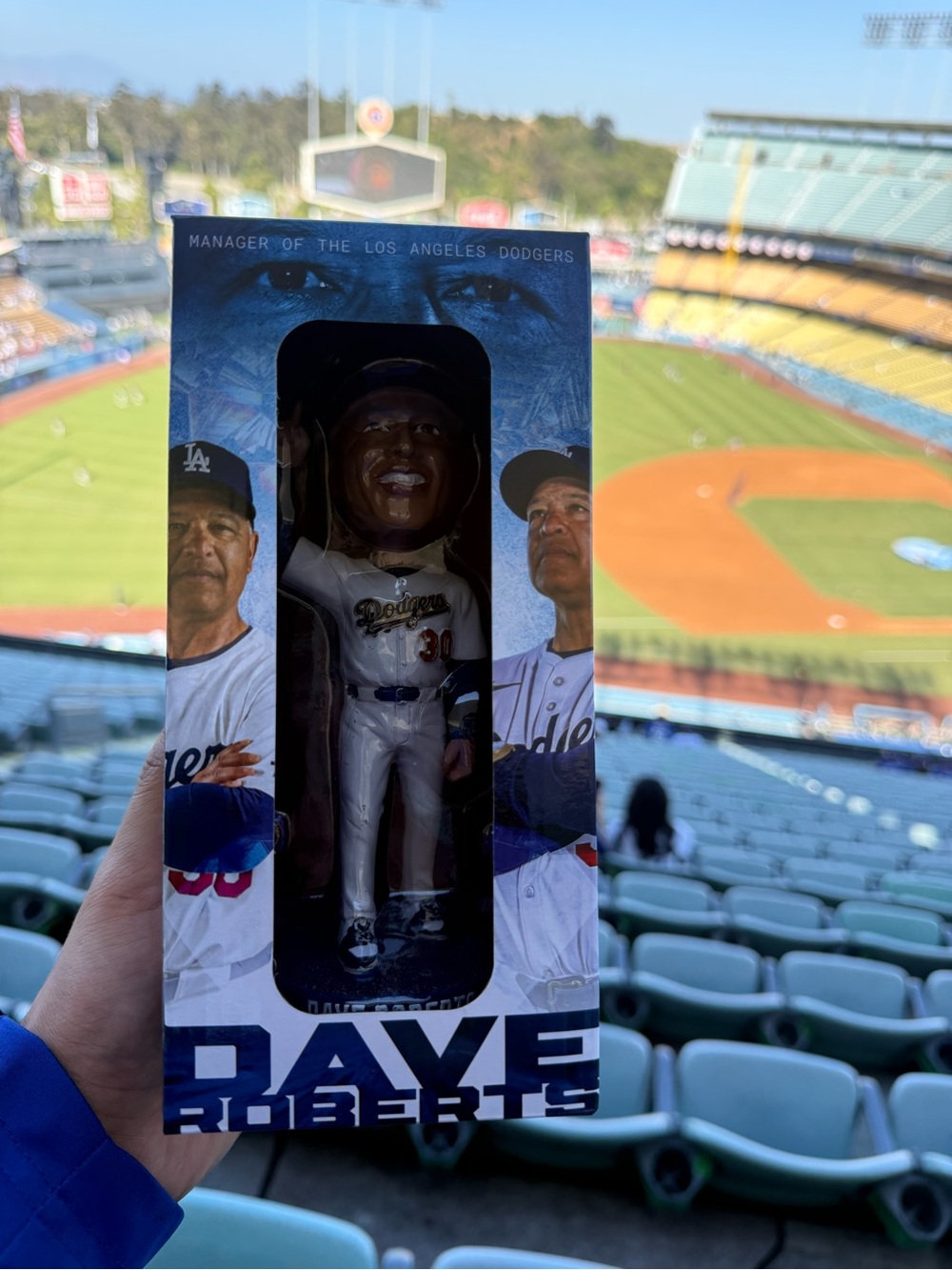 Dave Roberts Blue Bobblehead - Official Team Collectible